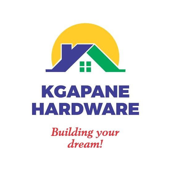 Kgapane Hardware logo: a house under a rising sun